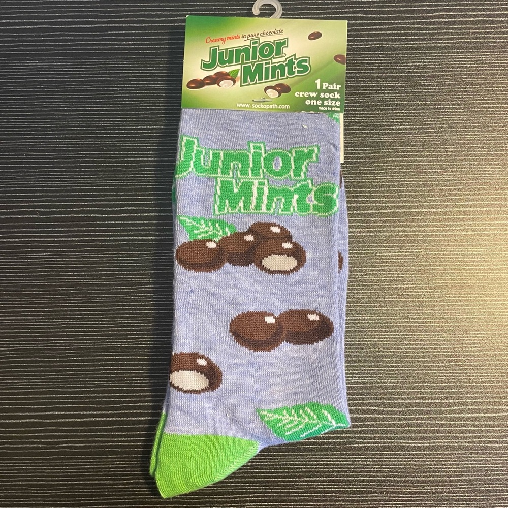 Blue and Green Crew Socks